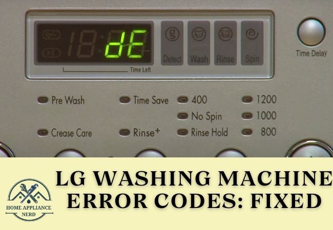 LG washing machine error codes