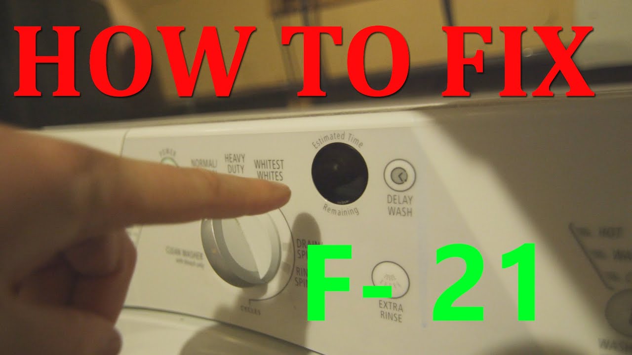 F21 Error Code Whirlpool Washer